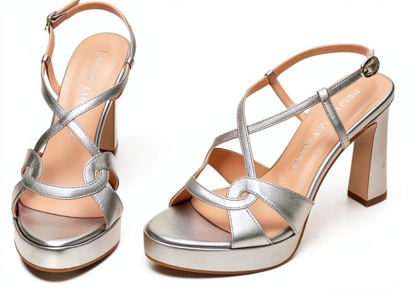 PEDRO MIRALLES Womens Shoes Platinum Steel Sizes-5