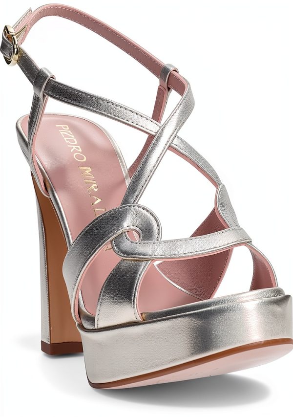 PEDRO MIRALLES Womens Shoes Platinum Steel Sizes-1