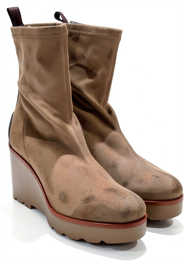 Taupe Womens Synthetic Rubber Sole Shoes Size 10.5-1