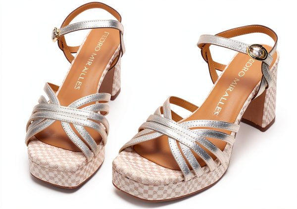 Pedro Miralles Womens Platinum Shoes Size 7 5 to 9 5-5