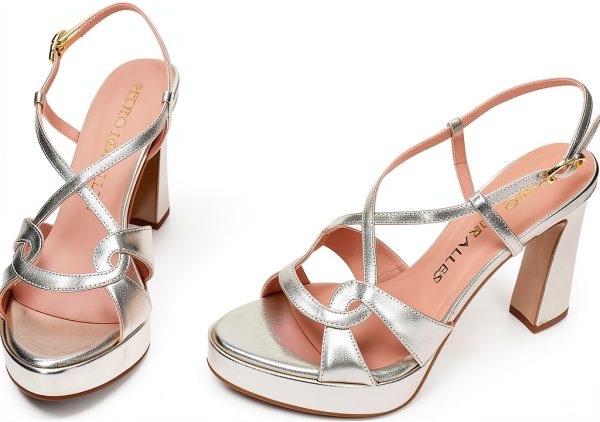 PEDRO MIRALLES Womens Shoes Platinum Steel Sizes-5